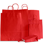 Red paper twist handle bags