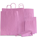 Pink paper twist handle bags