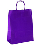 Purple paper twist handle bags