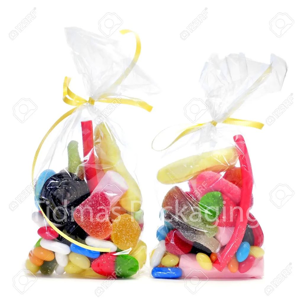 Gusseted Cellophane/Polyprop Bags