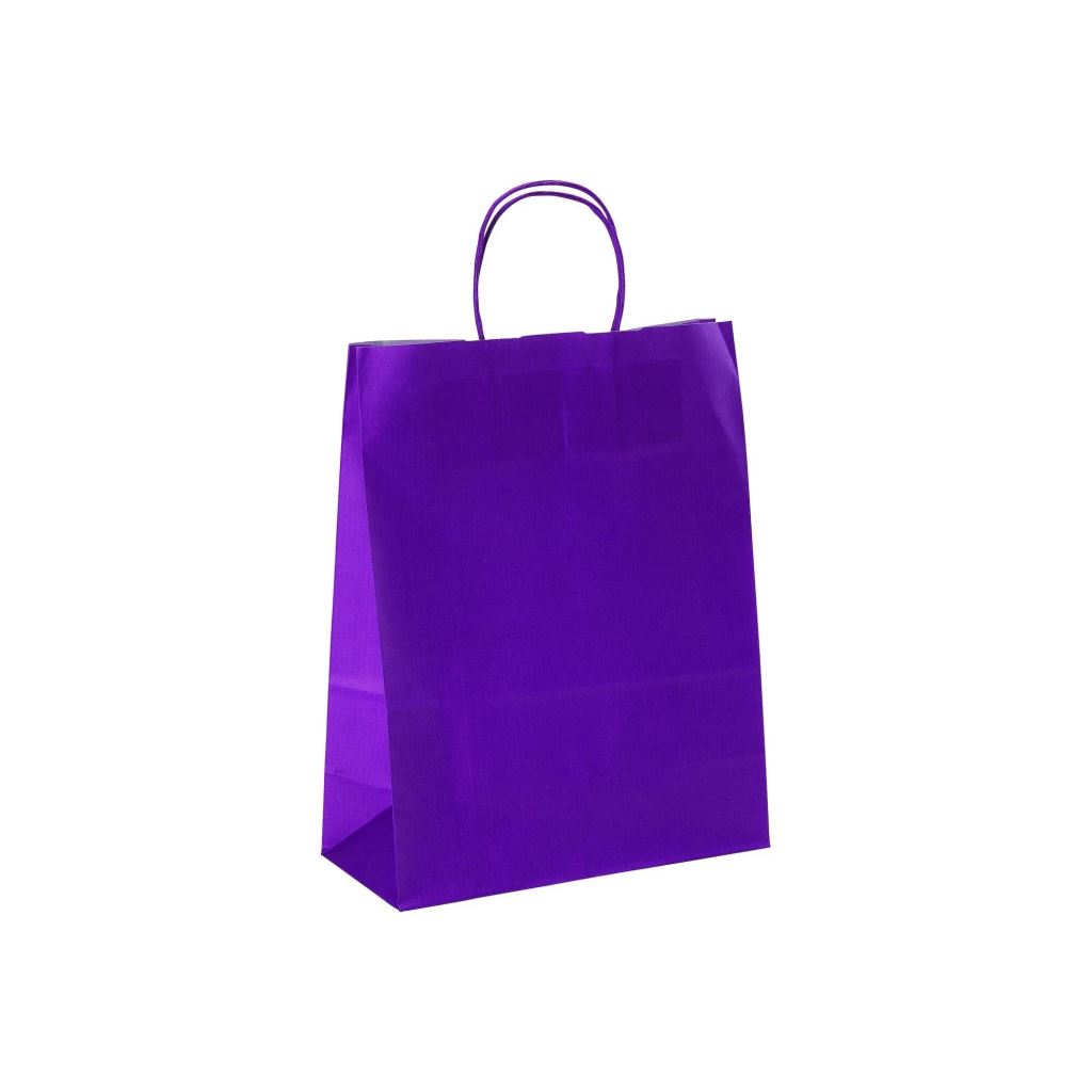 Purple Toptwist Carrier Bags