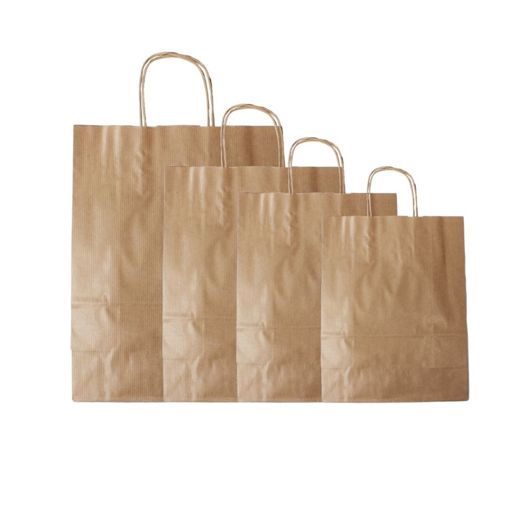 Kraft Toptwist Carrier Bags