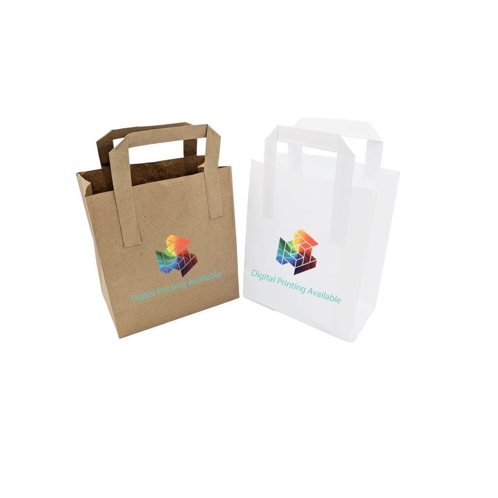 Custom Printed Paper Tape Handle Bags