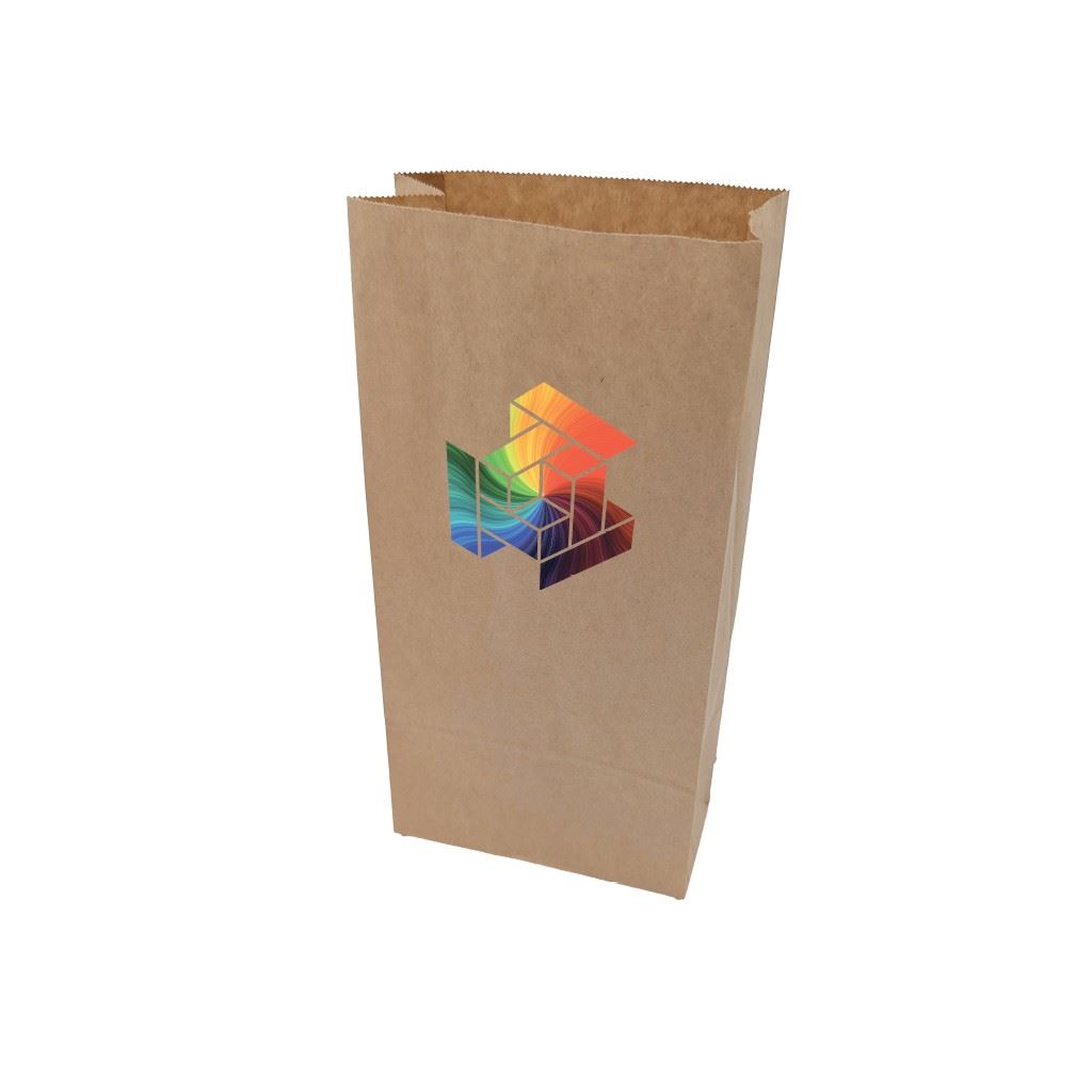 Custom Printed Block Bottom Paper Bags